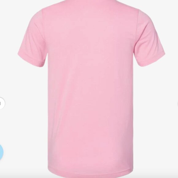 Bella + Canvas T-Shirt in BUBBLE GUM Featuring Glitter transfer - Picture 3 of 5